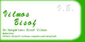 vilmos bisof business card